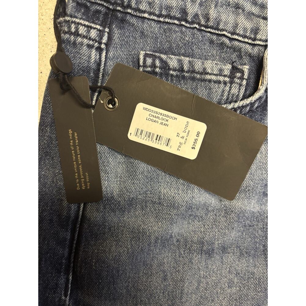 Rag & Bone The Logan Jeans Women Mid-Rise Wide Leg Denim Size 27 New - Picture 8 of 10